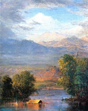  Church Oil Painting - The Magdalena River Equador scenery Hudson River Frederic Edwin Church